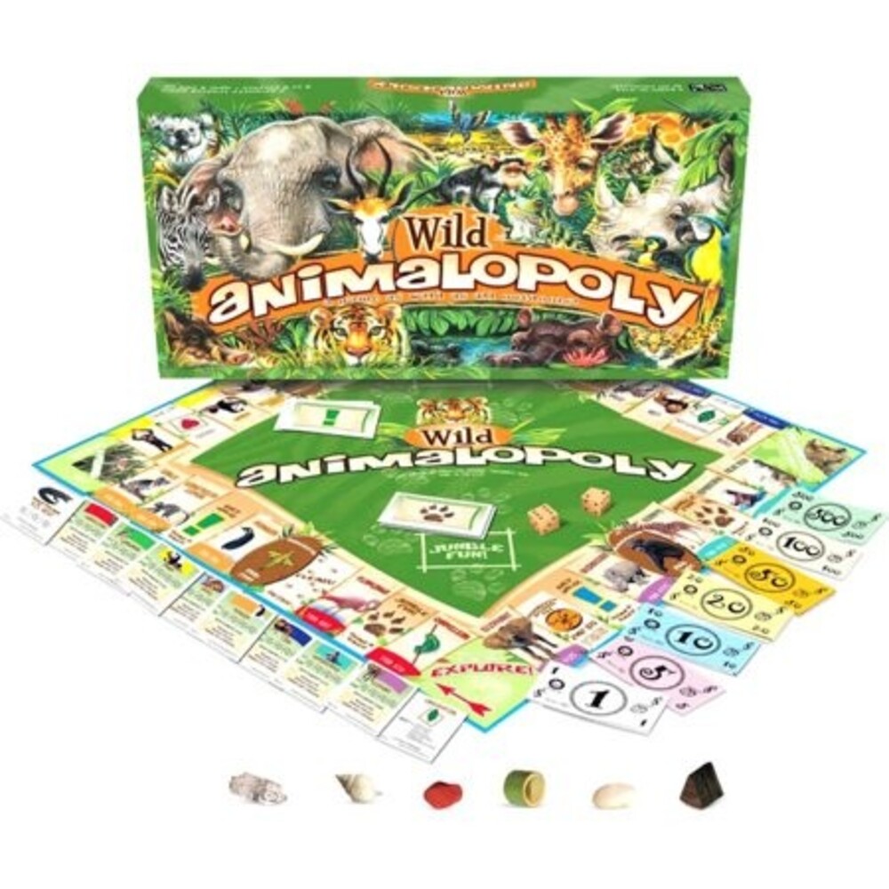 Late for the Sky Wild Animal-Opoly Board Game, Multi